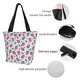 thumbnail image 4 of Pofeuu Strawberries Print Women Fashion Shoulder Handbags Top Handle Satchel Bags Tote Shoulder Shopping Bag Stylish Canvas Tote Bag, 4 of 6