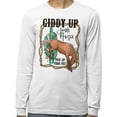 thumbnail image 2 of Giddy up Jingle Horse Long Sleeve Shirt Unisex X-Large White, 2 of 5