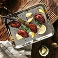 thumbnail image 6 of Stainless Steel 1Pc Cookie Home Toaster Dishes Bake Pans Kitchen Steamer Baking Sheets Oven Tray 31X24X2.5CM, 6 of 8