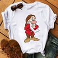 thumbnail image 1 of Camiseta Kawaii de Disney con dibujos animados de princesas Blancanieves para mujer, Camisetas estampadas de los siete enanitos, camisetas Unisex, camisetas para mujer, 1 of 5
