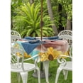thumbnail image 2 of Outdoor Tablecloth with Umbrella Hole and Zipper, Sunflowers Pig Round Table Cloth 54 Inch Waterproof Tablecloth, Farmhouse Pastoral Cute Piggy Floral Picnic Table Cover for Patio Camping, 2 of 7