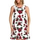 thumbnail image 1 of Balery Rose Flowers Vestidos de verano para mujer con estampado: vestido holgado sin mangas, vestido playero informal y cómodo para días calurosos., 1 of 7
