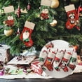 thumbnail image 5 of 18" Large Christmas Stockings with 3D Style Santa Snowman Reindeer Character Pattern for Christmas Decoration,Classic Pattern, 5 of 5