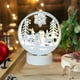 thumbnail image 5 of Luz LED navideña de hierro forjado - Adorno navideño hueco y brillante para mesa o escaparate en blanco, dorado o rojo | 20 x 16 x 5 cm, 5 of 6