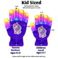thumbnail image 4 of The Noodley Unicorn LED Light Gloves Fun Party Gift Indoor Outdoor Toy, Ages 4-7, Purple, Small, 4 of 5