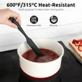 thumbnail image 3 of U-Taste Silicone Jar Spatula: 600ºF Heat-Resistant Food-Grade 10in Long Sourdough Stirring Stick, Seamless Flexible Peanut Butter Spreader (Black), 3 of 10