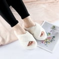 thumbnail image 2 of LORDFON Open Toe Cross Band Slippers for Women House Slippers with Memory Foam, 2 of 7