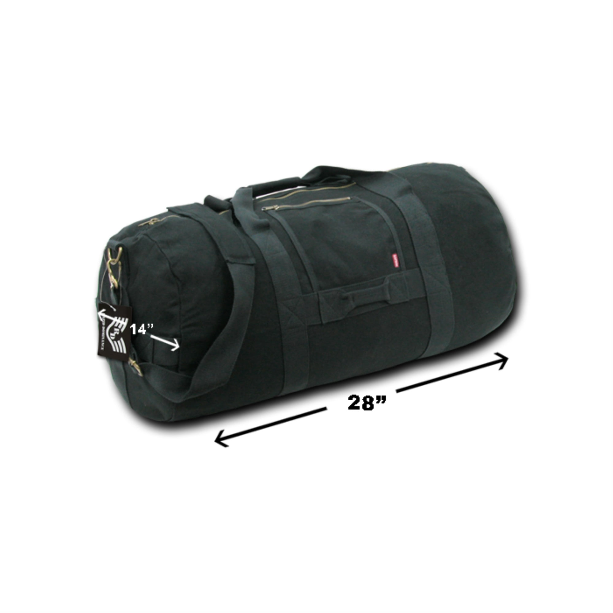 Rapid Dominance R32MBLK Side Zip Duffle Bags, Black Medium