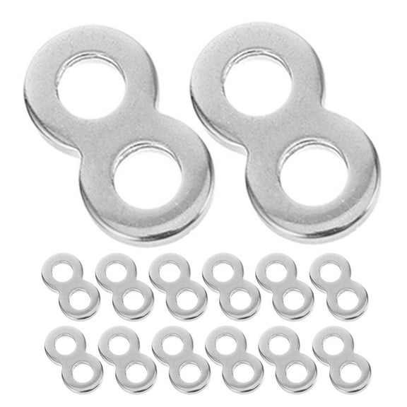 WORGEOUS 50pcs 8 Figure Fastener Stainless Steel Tabletop Fasteners Heavy Duty Hardware Fastener Flat Table Connector Brackets for Home Cabinet Hardware