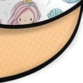 thumbnail image 3 of 36.2 Inch Round Floor Mat Pastel Colors Mermaid Carpet Decor Rug for Living Room Bedroom, 3 of 6