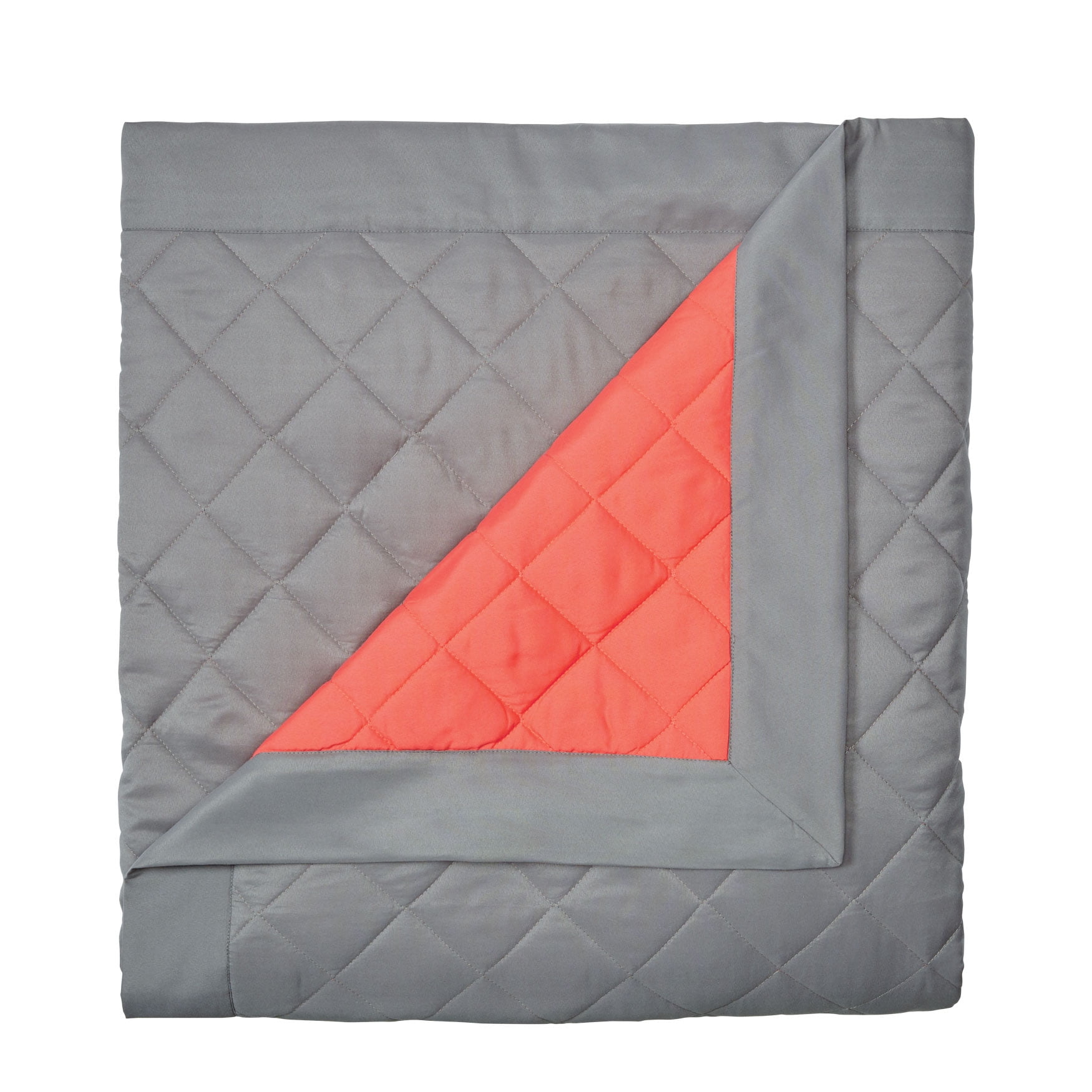 Full Dark Gray Coral BrylaneHome BH Studio Reversible Quilted Bedspread