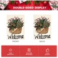thumbnail image 6 of SM-XLHN Welcome Holly Red Berries House Flag 28x40 Inch Double Sided Outside, Winter Christmas Farmhouse Yard Outdoor Decorative Flag, 6 of 6