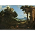 thumbnail image 2 of Pierre Patel the elder 14x11 Black Ornate Wood Framed Double Matted Museum Art Print Titled: Landscape with Antique Ruins, 2 of 5