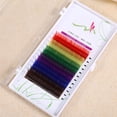 thumbnail image 3 of Extensiones de pestañas postizas naturales, 12 filas, 6 colores, gruesas y voluminosas, con herramientas de maquillaje cruzadas (12 mm de largo), 3 of 3