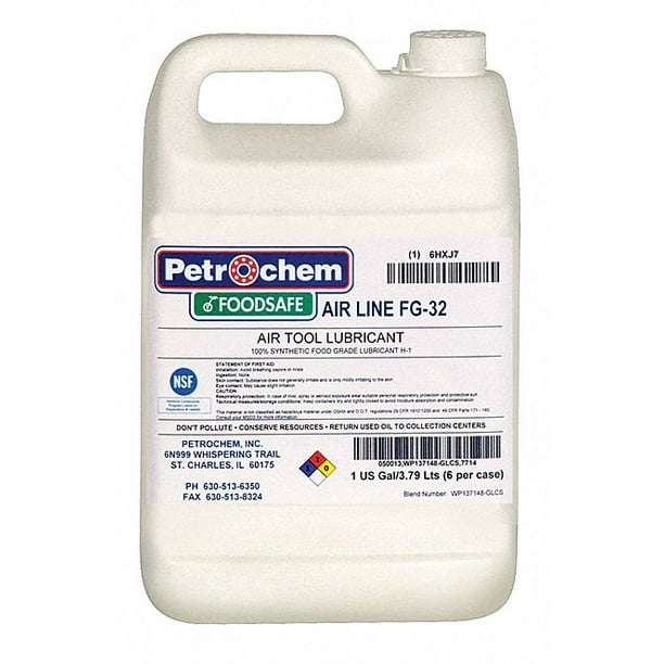 Petrochem Air Tool Lubricant,Synthetic Base,1 gal. FOODSAFE AIR LINE FG