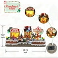 thumbnail image 7 of Plus Size Christmas Village Collectible Buildings, Amusement Park Figurine with Carousel, Popcorn and Coffee Shop Colorful Light Christmas Ornaments for Christmas Holiday Decorations, 7 of 7