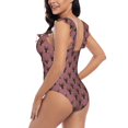 thumbnail image 5 of Yiaed German Shepherd Dog Print Women's Ruffled One Piece Swimsuit V Neck Swimwear Slimming Monokini for Woman-Large, 5 of 8