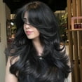 thumbnail image 1 of Yanonmyfd  Wig with Bangs Long Wavy Copper Red Layered Wig with Curtain Bangs for White Black Women,Synthetic Ginger Reddish Brown Layered Long Wavy Shaggy for Daily Party 24inch, 1 of 13