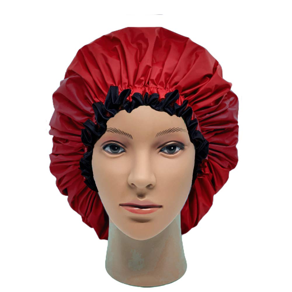 Premium Collection Super Jumbo Shower Cap for Braids DoubleLayer Satin