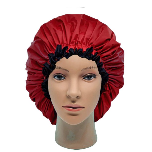 Premium Collection Super Jumbo Shower Cap for Braids DoubleLayer Satin