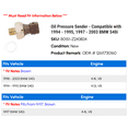 thumbnail image 2 of Pressure Sender - Compatible with 1994 - 1995, 1997 - 2003 BMW 540i 1998 1999 2000 2001 2002, 2 of 3