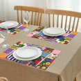 thumbnail image 3 of Pioneer Flower Floral Print Pattern Summer Placemats Table Placemats Set Of 4-Linen Kitchen Washable Placemats Table Mats 12x18 Inch Non-Slip Heat Resistant, 3 of 5