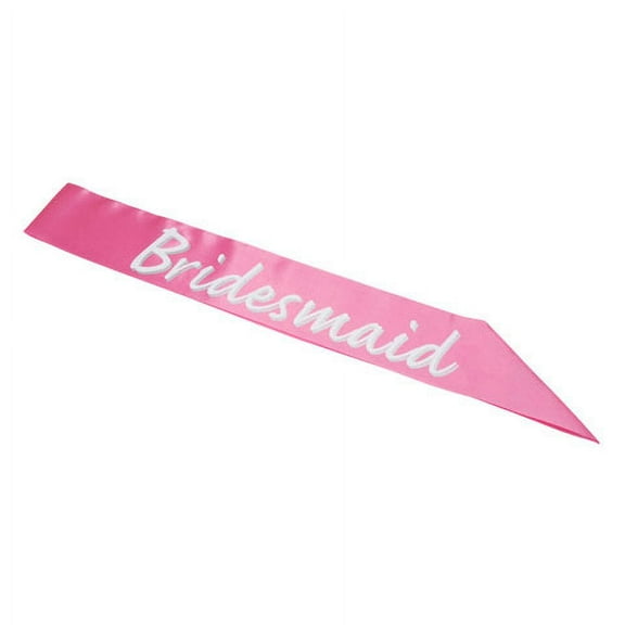 Hot Pink Satin Bridesmaid Sash