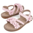 thumbnail image 6 of Girls Strap Flat Sandals Open Toe Dress Party Wedding Shoes Flower Summer Sandals, 6 of 7