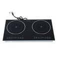 thumbnail image 1 of Electric Stove Top, 2 Burner Precise Temp Control Electric Cooktop Fast Heating Countertop Built In Easy Cleaning With Timer For Stainless Steel Pot For Kitchen, 1 of 10