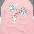 thumbnail image 3 of Frozen 2 - Anna Elsa Olaf Snow - Toddler And Youth Girls Raglan Graphic T-Shirt, 3 of 4
