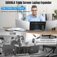 thumbnail image 6 of 15.6" Laptop Screen Extender, Ultra Light & Thin Triple Portable Monitor for Laptop with 1080P FHD IPS Display, 2 Cable USB-C/HDMI Plug-Play Monitor Extender for Mac/Win/Android, Fits 13-17" Laptops, 6 of 9