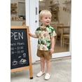 thumbnail image 4 of BemeyourBBs Toddler Baby Boy Hunting Clothes Summer Camouflage Outfit Camo Short Sleeve Butt Down Bowtie Shirts and Pockets Shorts 2 Piece Set, 4 of 8