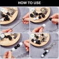 thumbnail image 3 of DIY 6 Sets Beadable Keychains Making Kit Keychain Set Beadable Keychains Black White Rhinestone Beads for Key Chains Crafts Teachers Students Gifts Office School Gift Supplies, 3 of 4