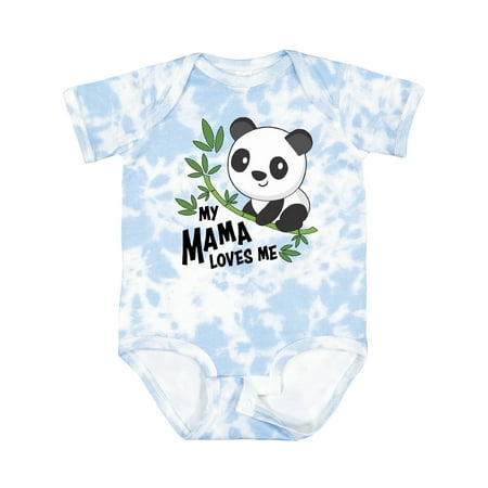 

Inktastic My Mama Loves Me Cute Panda Boys or Girls Baby Bodysuit