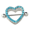 thumbnail image 4 of 1pc/1pair Heart Shaped Nipple Shield Nipple Ring Steel Barbell Piercing Jewelry, 4 of 8