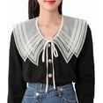 thumbnail image 2 of Camicover Detachable Dickey Collar Fake Collar Embroidery Neck Ruff Mini Cape Choker Blouse Collar for Women Girl, 2 of 9