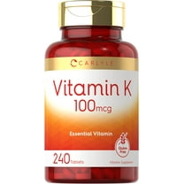 Vitamin K 100 Mcg | 240 Tablets | Vegetarian Supplement | For Men and Women | by Carlyle