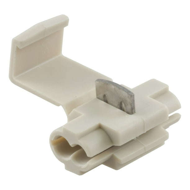 CURT 59906 1814 Gauge White Scotch Snap Lock Wire Connectors, 100Pack