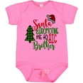 thumbnail image 3 of Inktastic Santa is Promoting Me to Big Brother Green Plaid Tree Boys Baby Bodysuit, 3 of 5