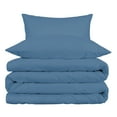 thumbnail image 2 of BNM Egyptian Cotton Duvet Cover Set, Full/ Queen, Medium Blue, 2 of 6