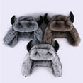 thumbnail image 3 of FAWUUDO Winter Waterproof Trapper Hat Women Men Faux Fur Hat Thermal Cap Skating Skiing Hunting Hat, 3 of 3