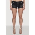 thumbnail image 3 of Women's Almost Famous Faux Zip Pocket Denim Micro Shorts, 3 of 4