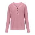 thumbnail image 5 of IROINNID Reduced Womens Sweater V-Neck Pullover Sweater Solid Color Comfy Mid-Length Long Sleeve Pocket Knit Sweater Coat, 5 of 7
