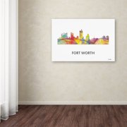 Trademark Fine Art 'Fort Worth Texas Skyline WB-1' Canvas Art by Marlene Watson
