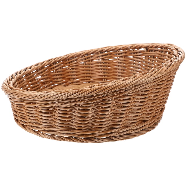 WEUVEB Canasta Decorativa Tejida Para Almacenamiento De Y Postres Con Drenaje Para Cocina