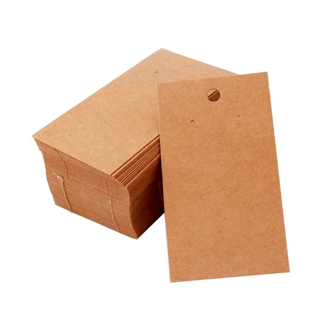 TEHAUX 200Ud Tarjetas Exhibidoras De Aretes En Papel Color Marrón Para