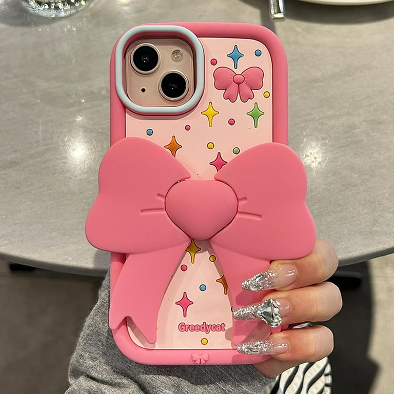 iPhone・スマホケース Society6 Bow tie geek in pink by Akwaflorell Amazon.com: Zilkaifly Aesthetic Bow Phone Case for Women