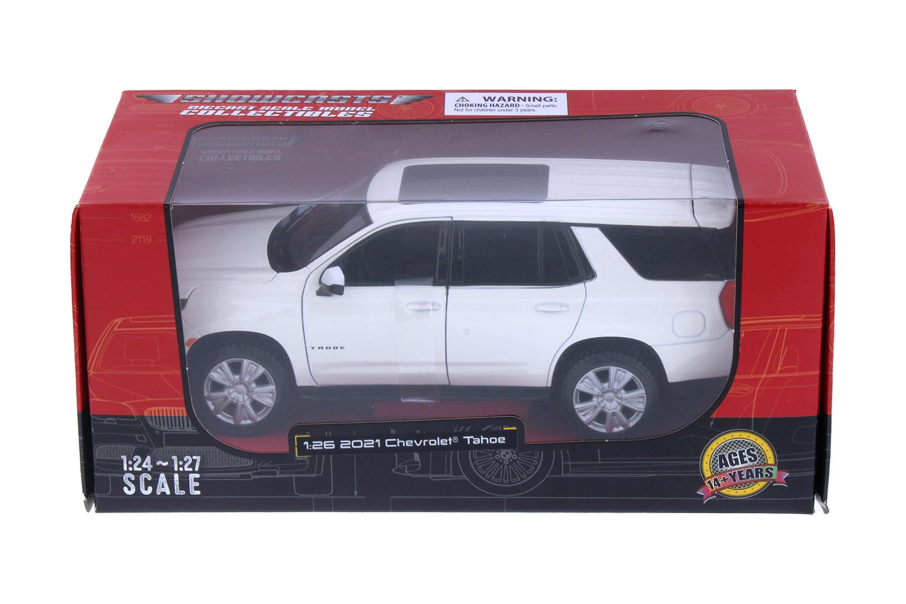 1/24 1/26 Maisto 2021 Chevy Tahoe Polizei Druckstange Stil 2 LED