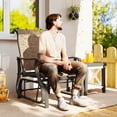 thumbnail image 2 of Outsunny Outdoor Glider Chair, Patio Glider with Steel Frame, Mixed Brown, 2 of 10
