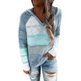 thumbnail image 1 of Sudadera con capucha para mujer, suéteres con bloque de color, manga larga, sudaderas con capucha, 1 of 3